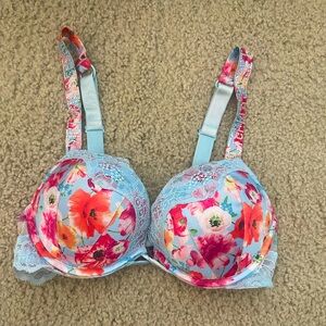 Victoria’s Secret Blue Floral Bombshell Bra 32B